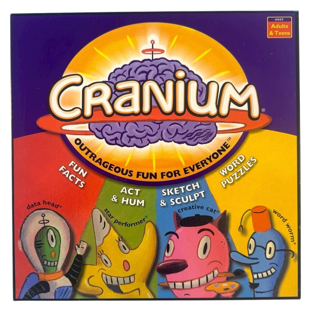Cranium Party Board Game Complete – Trivia Acting Drawing – Excellent